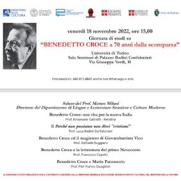 giornata di studi su benedetto croc